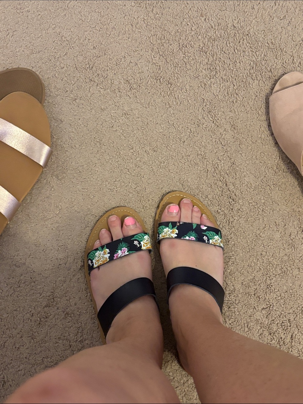 Old navy floral navy sandals- 10